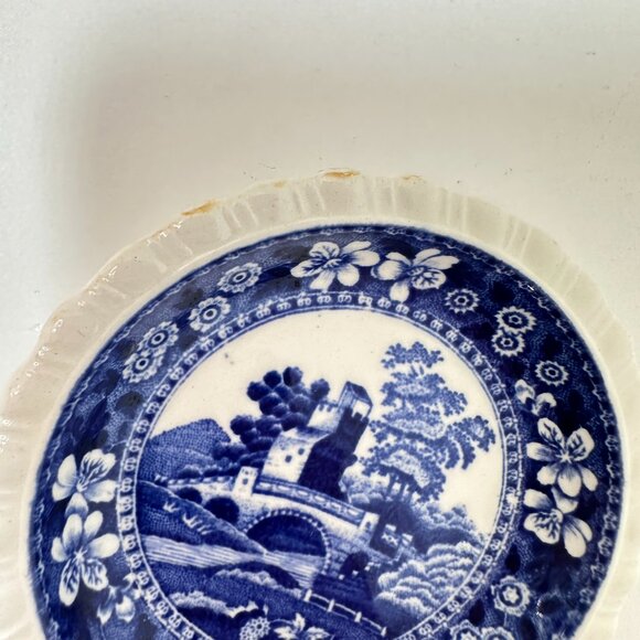 VTG Copeland Spode Tower Blue/White Butter Pat Mini Trinket Plate 3 -1/8"x 3/4" - Picture 5 of 7